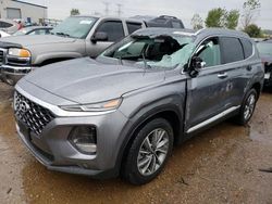 Salvage cars for sale at Elgin, IL auction: 2019 Hyundai Santa FE Limited