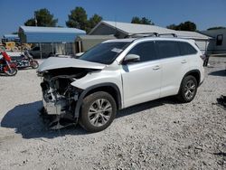 Salvage cars for sale at Prairie Grove, AR auction: 2015 Toyota Highlander XLE
