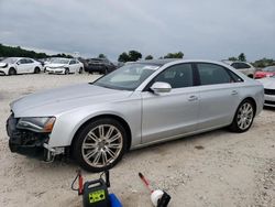 Salvage cars for sale at West Warren, MA auction: 2012 Audi A8 L Quattro