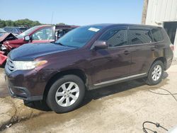 Salvage cars for sale at Memphis, TN auction: 2012 Toyota Highlander Base