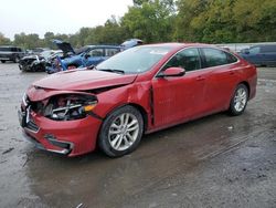 Salvage cars for sale at Ellwood City, PA auction: 2016 Chevrolet Malibu LT