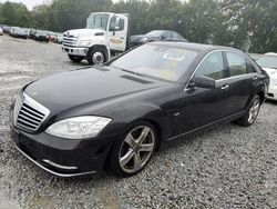 Salvage cars for sale at North Billerica, MA auction: 2012 Mercedes-Benz S 550 4matic