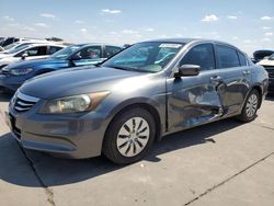 Salvage cars for sale from Copart Grand Prairie, TX: 2012 Honda Accord LX