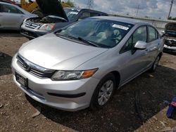 Honda salvage cars for sale: 2012 Honda Civic LX