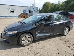 Salvage cars for sale from Copart Lyman, ME: 2013 Honda Civic LX