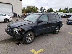 Salvage cars for sale at Woodburn, OR auction: 2001 Toyota Highlander