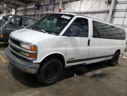 Chevrolet Express g3500 salvage cars for sale: 1999 Chevrolet Express G3500