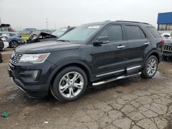 Salvage cars for sale at Woodhaven, MI auction: 2016 Ford Explorer Limited