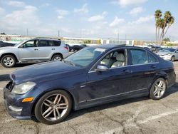 Salvage cars for sale at Van Nuys, CA auction: 2012 Mercedes-Benz C 250