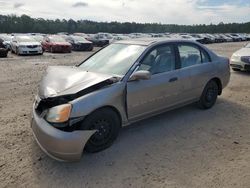 Salvage cars for sale at Harleyville, SC auction: 2001 Honda Civic EX