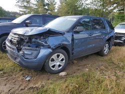 Salvage cars for sale at North Billerica, MA auction: 2016 Ford Explorer Police Interceptor