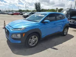 Salvage cars for sale at Miami, FL auction: 2019 Hyundai Kona SE