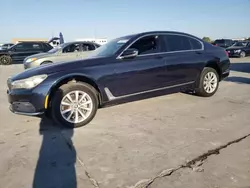 Salvage cars for sale at Grand Prairie, TX auction: 2017 BMW 740 I