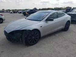 Salvage cars for sale at San Antonio, TX auction: 2015 Tesla Model S P85D