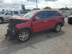 Salvage cars for sale at Miami, FL auction: 2015 KIA Sorento LX