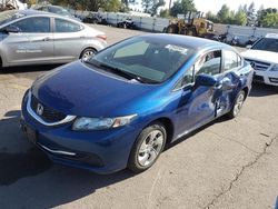 Salvage cars for sale at Woodburn, OR auction: 2014 Honda Civic LX