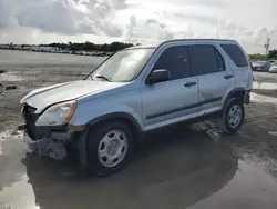 Salvage cars for sale at West Palm Beach, FL auction: 2005 Honda CR-V LX