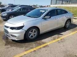 Salvage cars for sale at Woodhaven, MI auction: 2018 Chevrolet Malibu LS