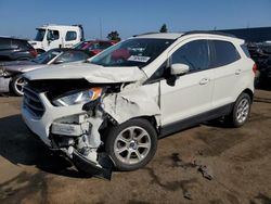 Salvage cars for sale at Woodhaven, MI auction: 2020 Ford Ecosport SE