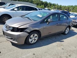 Honda salvage cars for sale: 2015 Honda Civic LX