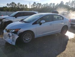 Salvage cars for sale at Harleyville, SC auction: 2012 Honda Civic LX