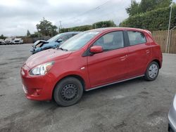 Mitsubishi Mirage DE salvage cars for sale: 2015 Mitsubishi Mirage DE