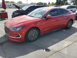 Salvage cars for sale at Sacramento, CA auction: 2020 Hyundai Sonata Hybrid