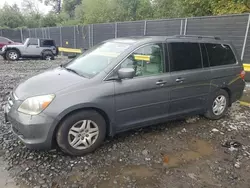 Salvage cars for sale at Waldorf, MD auction: 2007 Honda Odyssey EXL