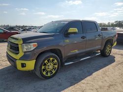 Salvage trucks for sale at Houston, TX auction: 2015 Toyota Tundra Crewmax SR5