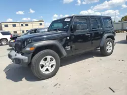 Salvage cars for sale at Wilmer, TX auction: 2019 Jeep Wrangler Unlimited Sport