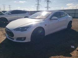 Salvage cars for sale at Elgin, IL auction: 2015 Tesla Model S