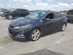 Salvage cars for sale from Copart Grand Prairie, TX: 2016 Chevrolet Cruze Premier