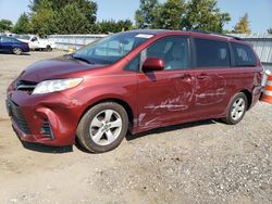 Salvage cars for sale from Copart Finksburg, MD: 2020 Toyota Sienna LE