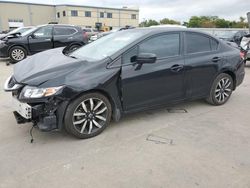 Salvage cars for sale at Wilmer, TX auction: 2015 Honda Civic EXL