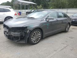 Salvage cars for sale at Savannah, GA auction: 2017 Lincoln MKZ Premiere