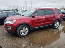 Salvage cars for sale at Elgin, IL auction: 2017 Ford Explorer Limited