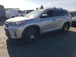 Salvage cars for sale at Hayward, CA auction: 2018 Toyota Highlander SE