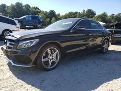 Salvage cars for sale at Mendon, MA auction: 2015 Mercedes-Benz C 400 4matic