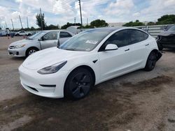 Tesla Model 3 salvage cars for sale: 2022 Tesla Model 3