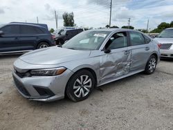 Salvage cars for sale at Miami, FL auction: 2022 Honda Civic LX