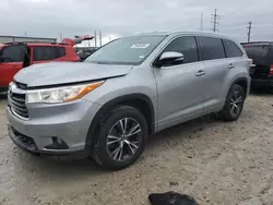 Toyota Highlander xle salvage cars for sale: 2016 Toyota Highlander XLE