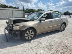 Salvage cars for sale at New Braunfels, TX auction: 2008 Honda Accord EXL