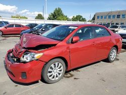 Toyota salvage cars for sale: 2013 Toyota Corolla Base