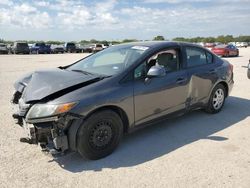 Salvage cars for sale at San Antonio, TX auction: 2012 Honda Civic LX