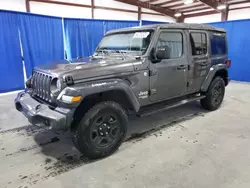 Jeep salvage cars for sale: 2018 Jeep Wrangler Unlimited Sport