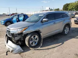 Salvage cars for sale at Oklahoma City, OK auction: 2015 Toyota Highlander Limited