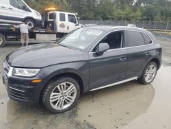 Salvage cars for sale at Waldorf, MD auction: 2018 Audi Q5 Premium Plus