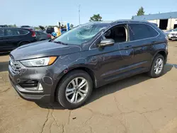 Salvage cars for sale at Woodhaven, MI auction: 2019 Ford Edge SEL