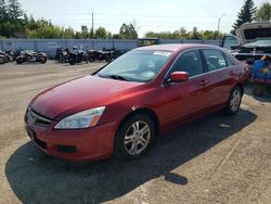 Honda salvage cars for sale: 2007 Honda Accord EX