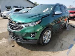 Salvage cars for sale at Pekin, IL auction: 2018 Chevrolet Equinox Premier